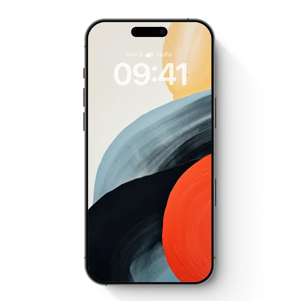 Abstract Fusion: Orange, Black, and Blue Harmony