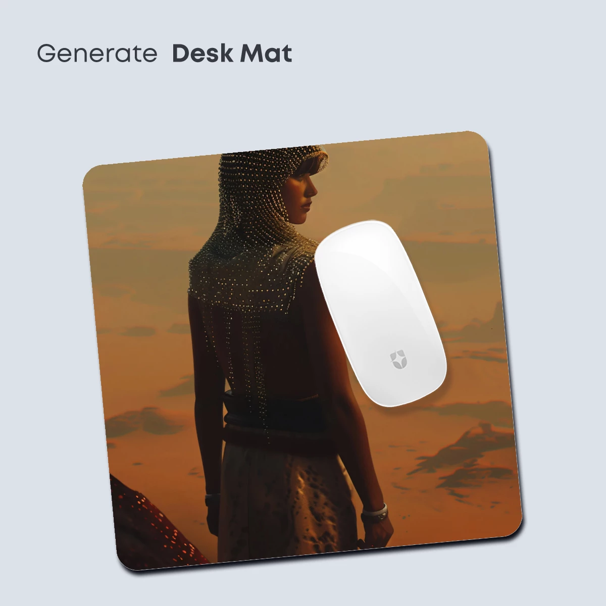 Desert Dreamer: Futuristic Veil at Sunset - Image 4