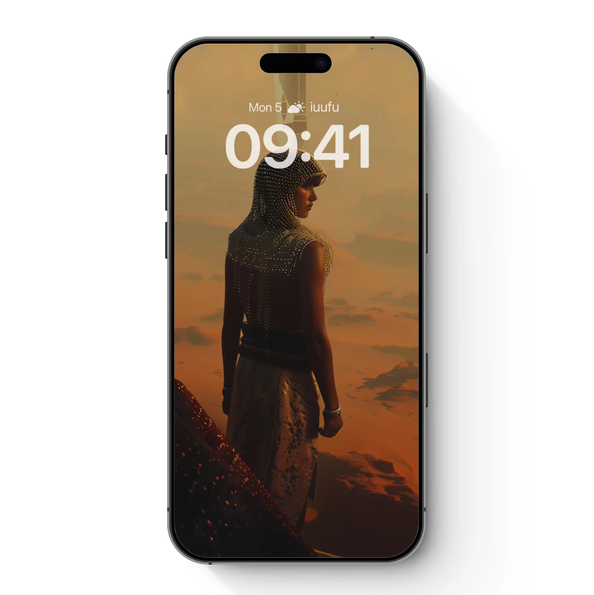 Desert Dreamer: Futuristic Veil at Sunset