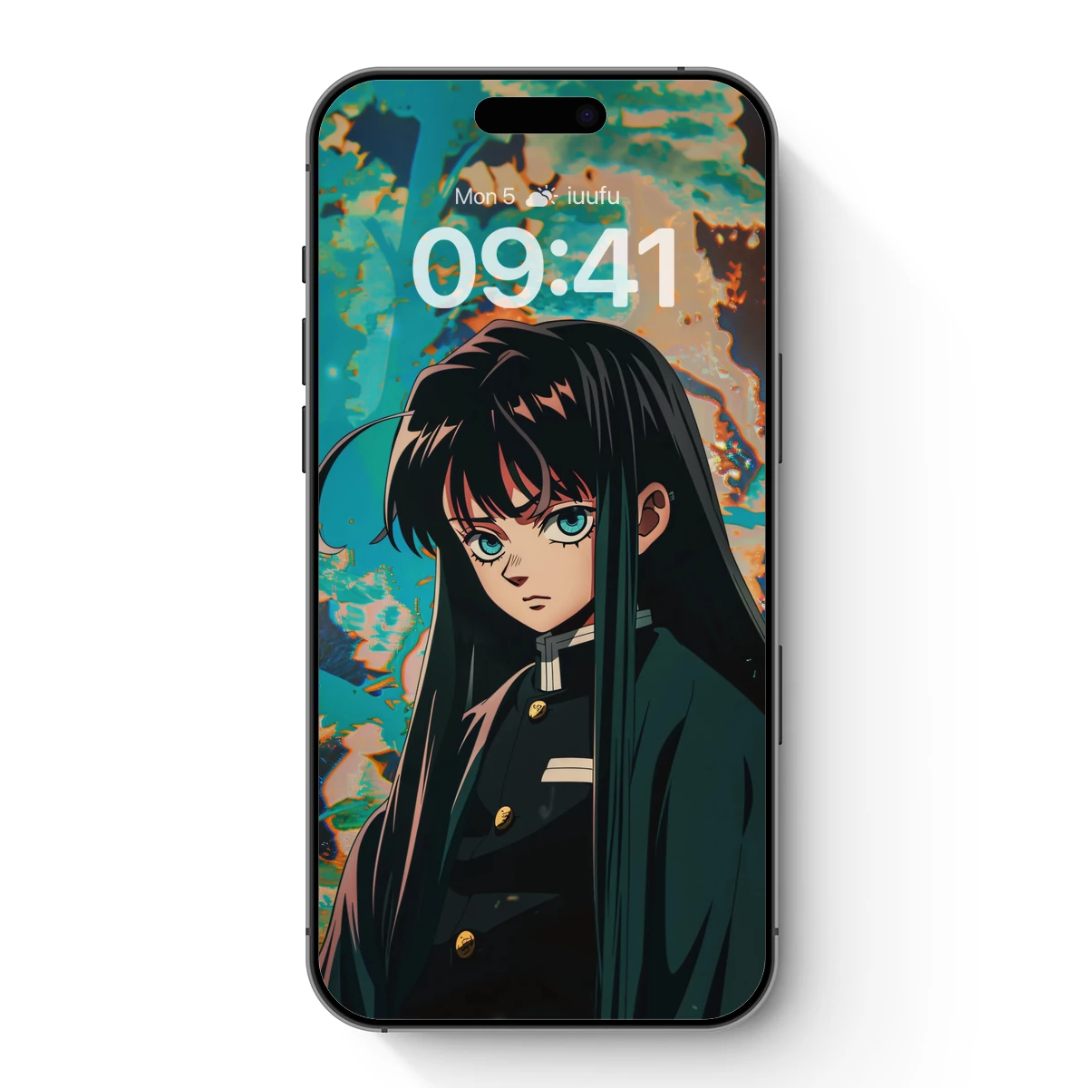 Ethereal Anime Vision: Blue-Eyed Enigma in Uniform