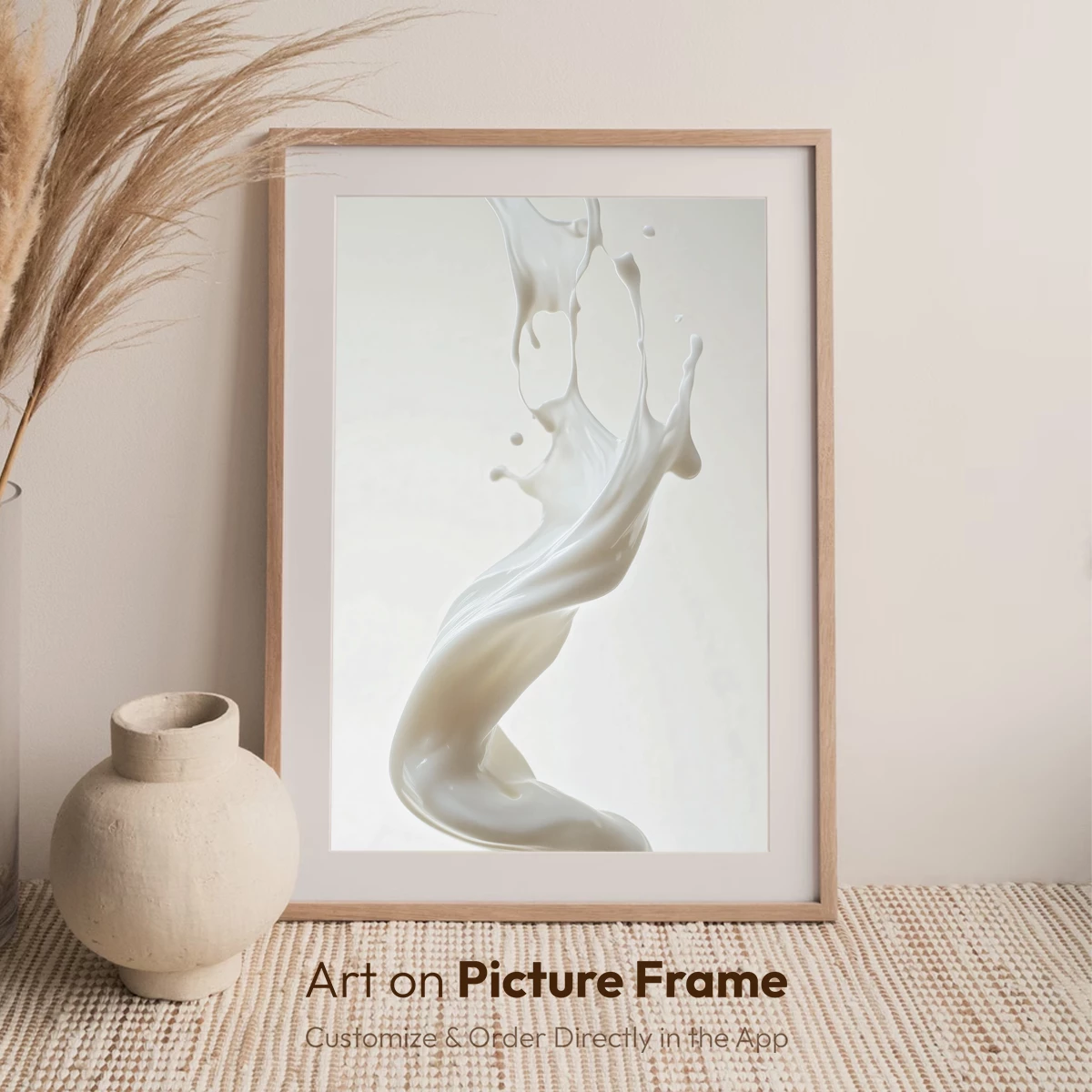 Elegant Milk Swirl: Fluid Art in Motion - Image 7