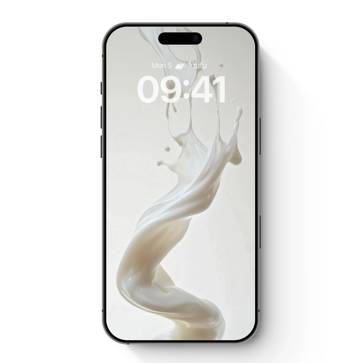 Elegant Milk Swirl: Fluid Art in Motion