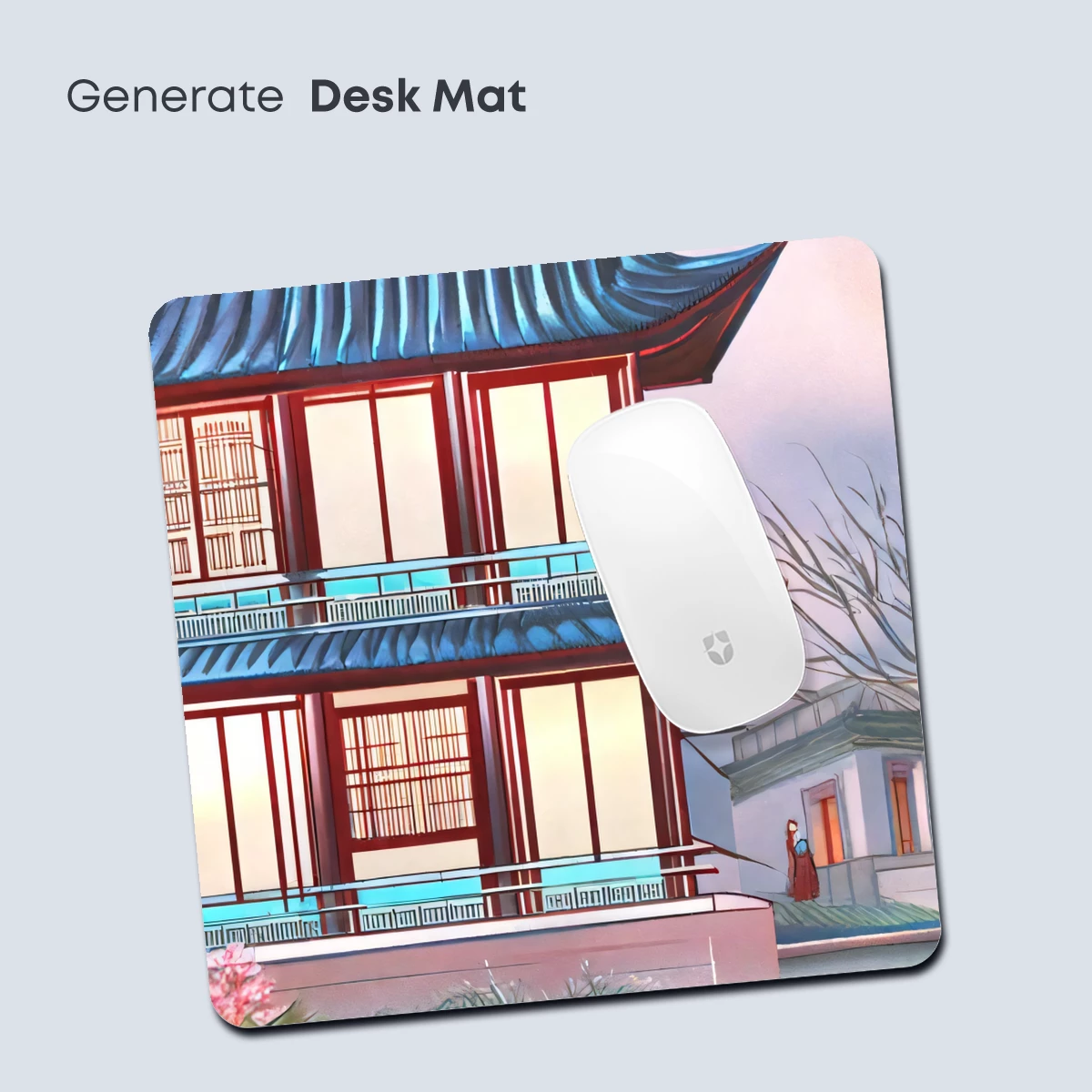 Cherry Blossom Serenity: Traditional Pavilion Reflections - Image 4