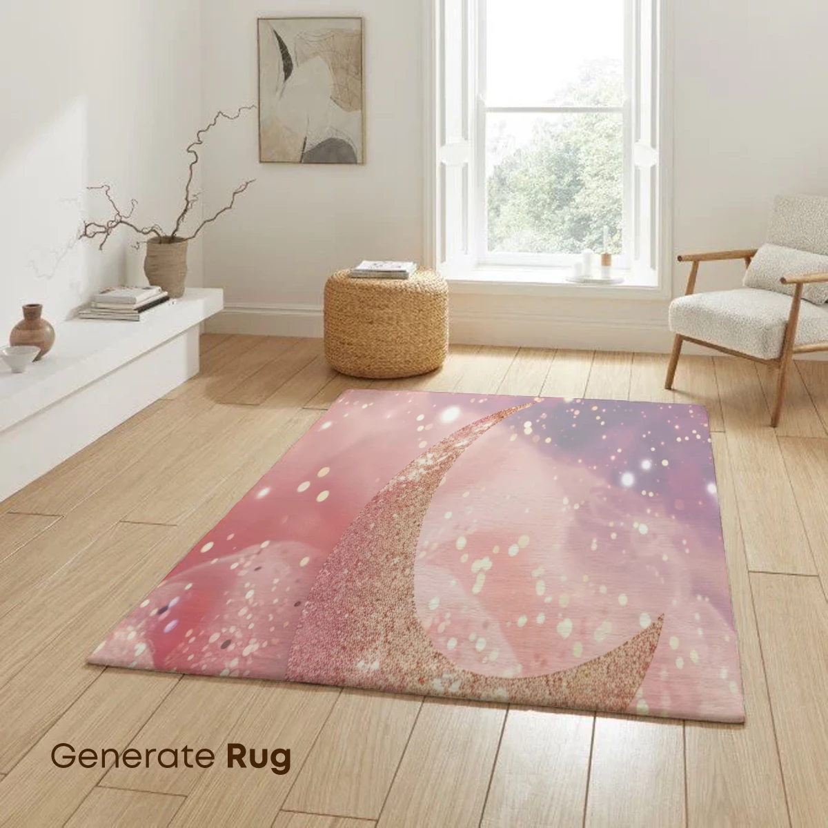 Glittering Crescent in Pastel Dreamscape - Image 6