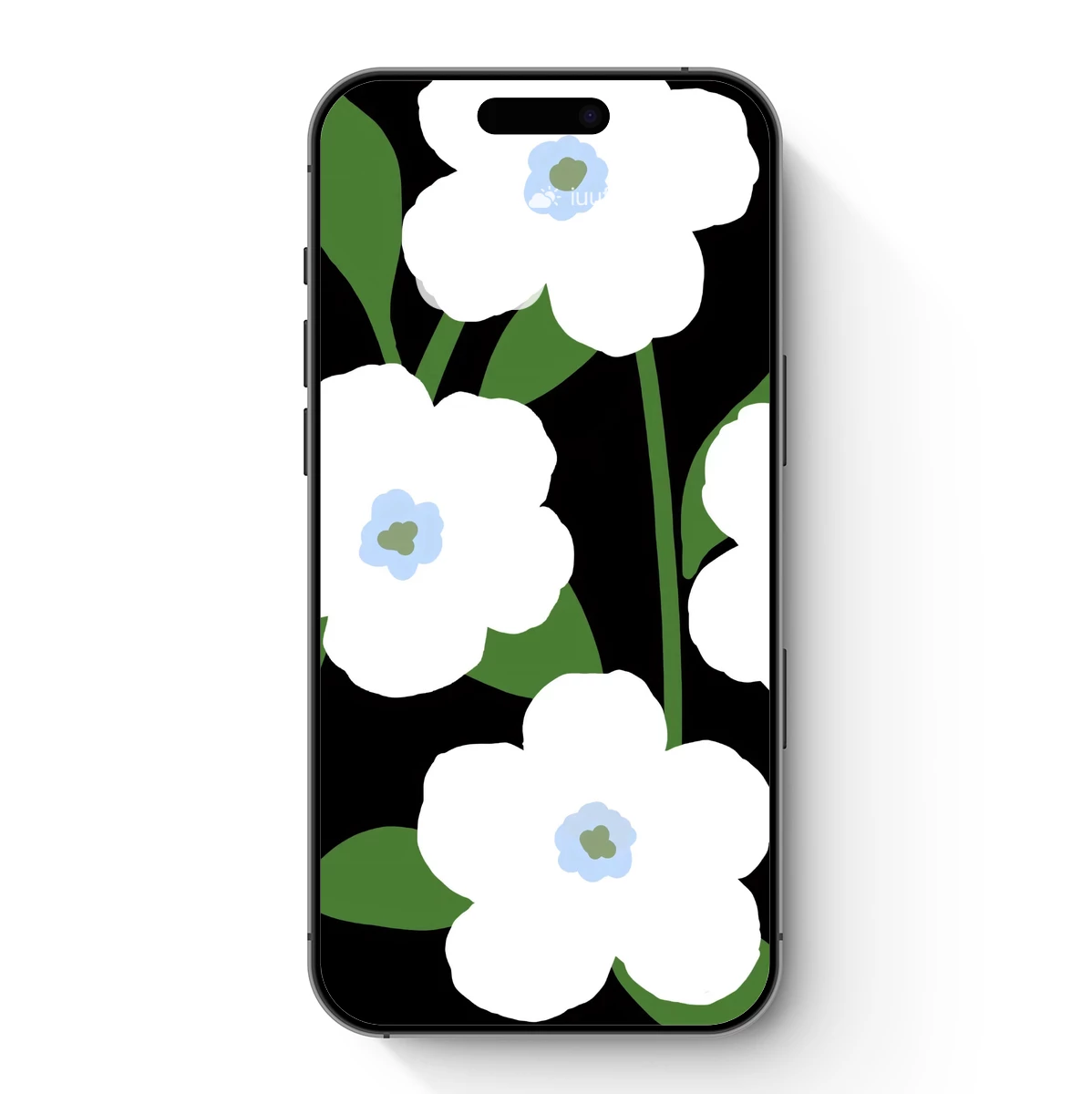 Elegant White Blossoms in Midnight Garden