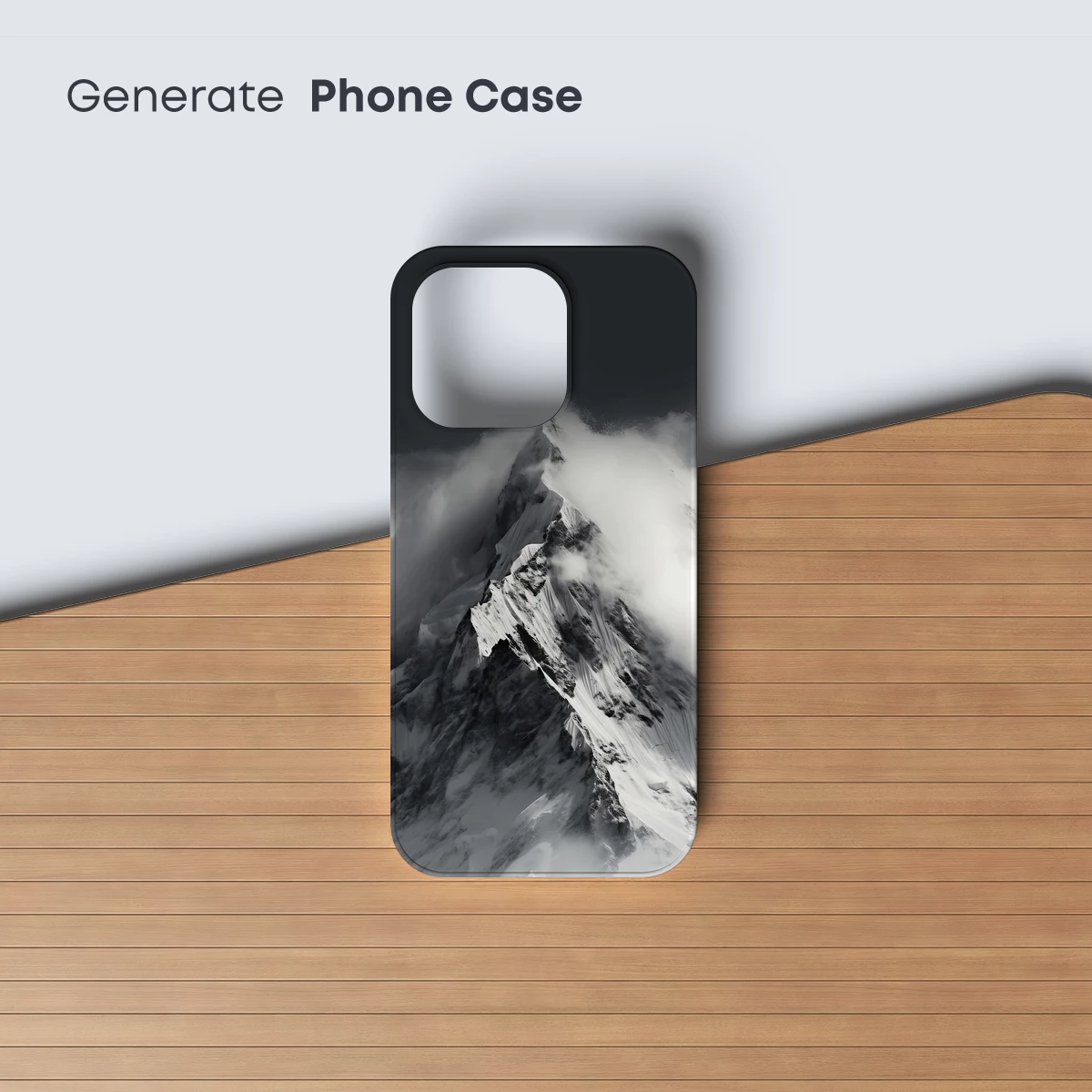 Eternal Summit: Snow-Capped Majesty in Monochrome - Image 3