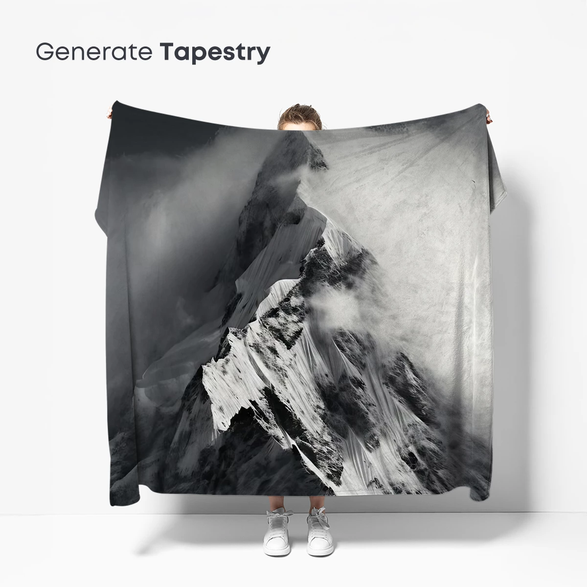 Eternal Summit: Snow-Capped Majesty in Monochrome - Image 5