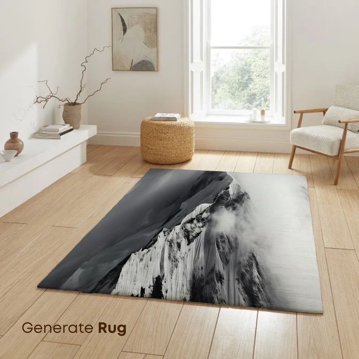 Eternal Summit: Snow-Capped Majesty in Monochrome - Image 6