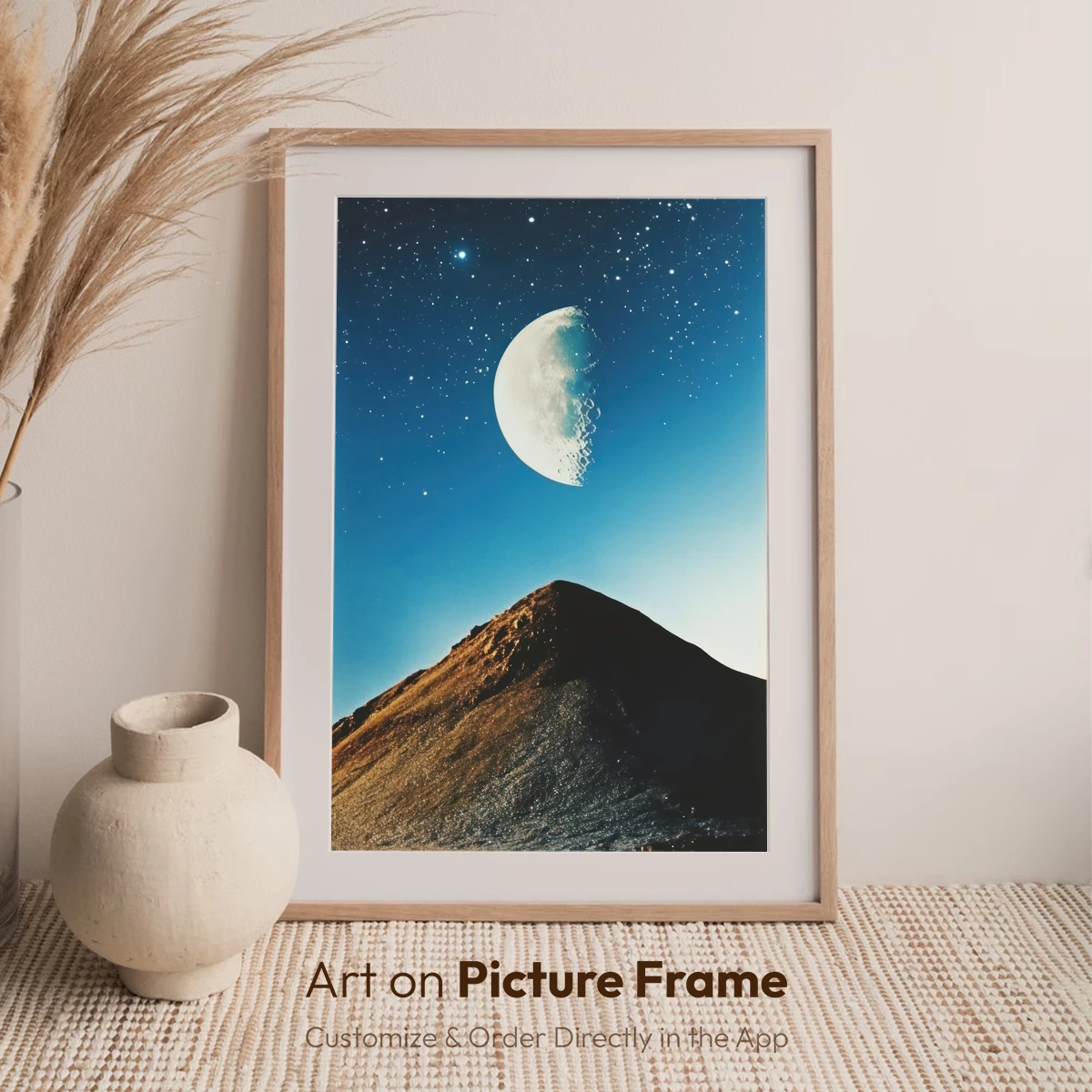 Lunar Peak: Celestial Mountain Silhouette - Image 7