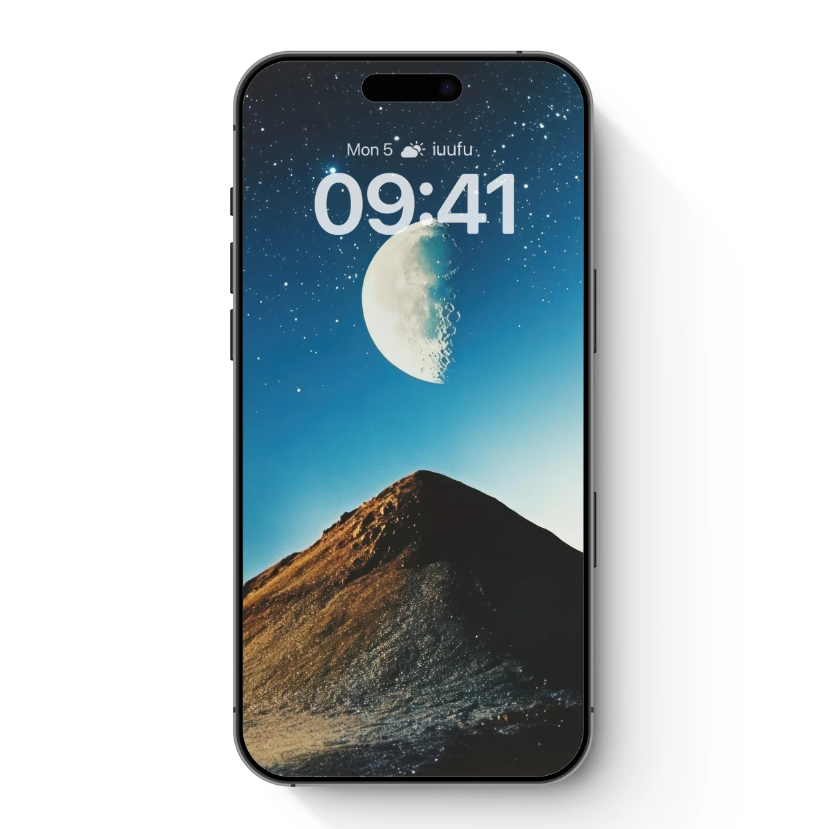 Lunar Peak: Celestial Mountain Silhouette