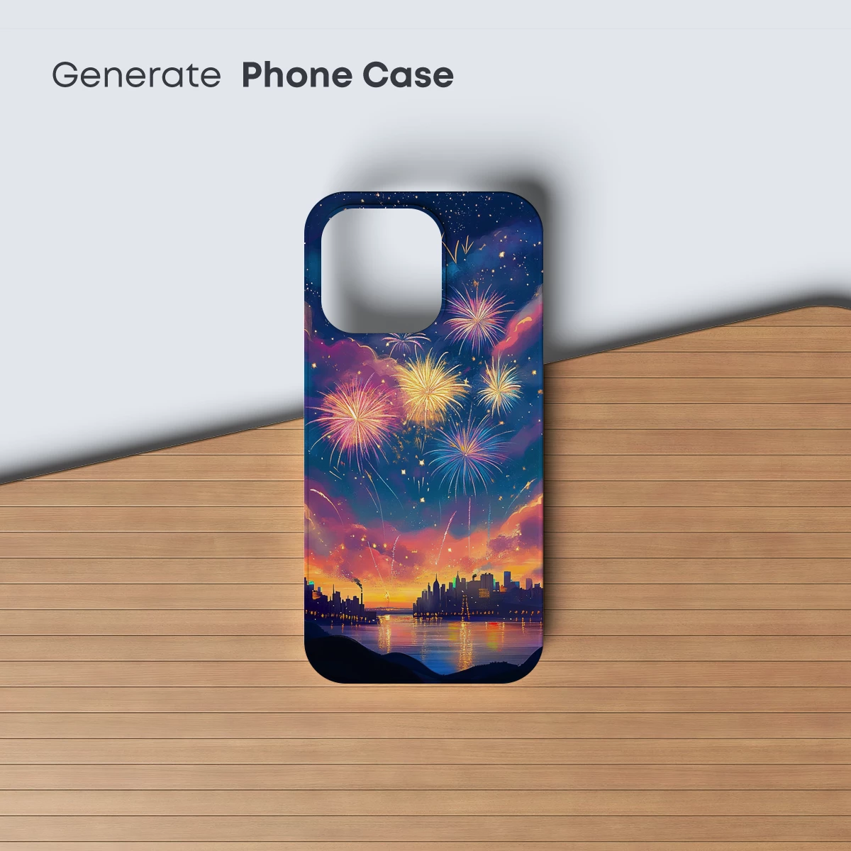 Cityscape Symphony: Fireworks Explode in Vivid Night Sky - Image 3