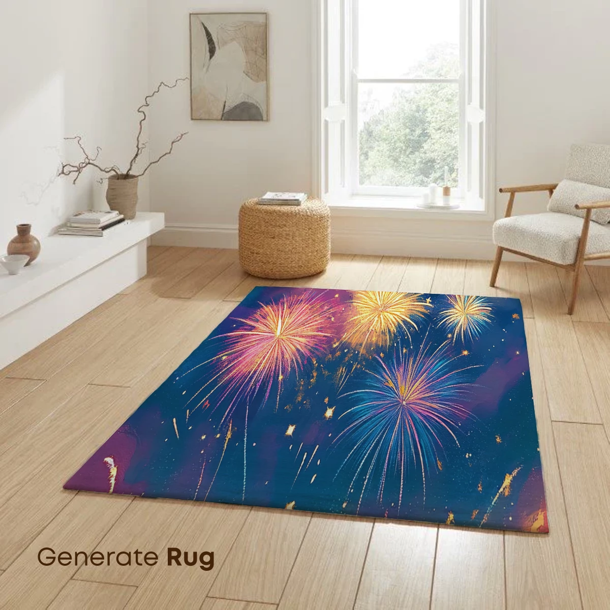 Cityscape Symphony: Fireworks Explode in Vivid Night Sky - Image 6