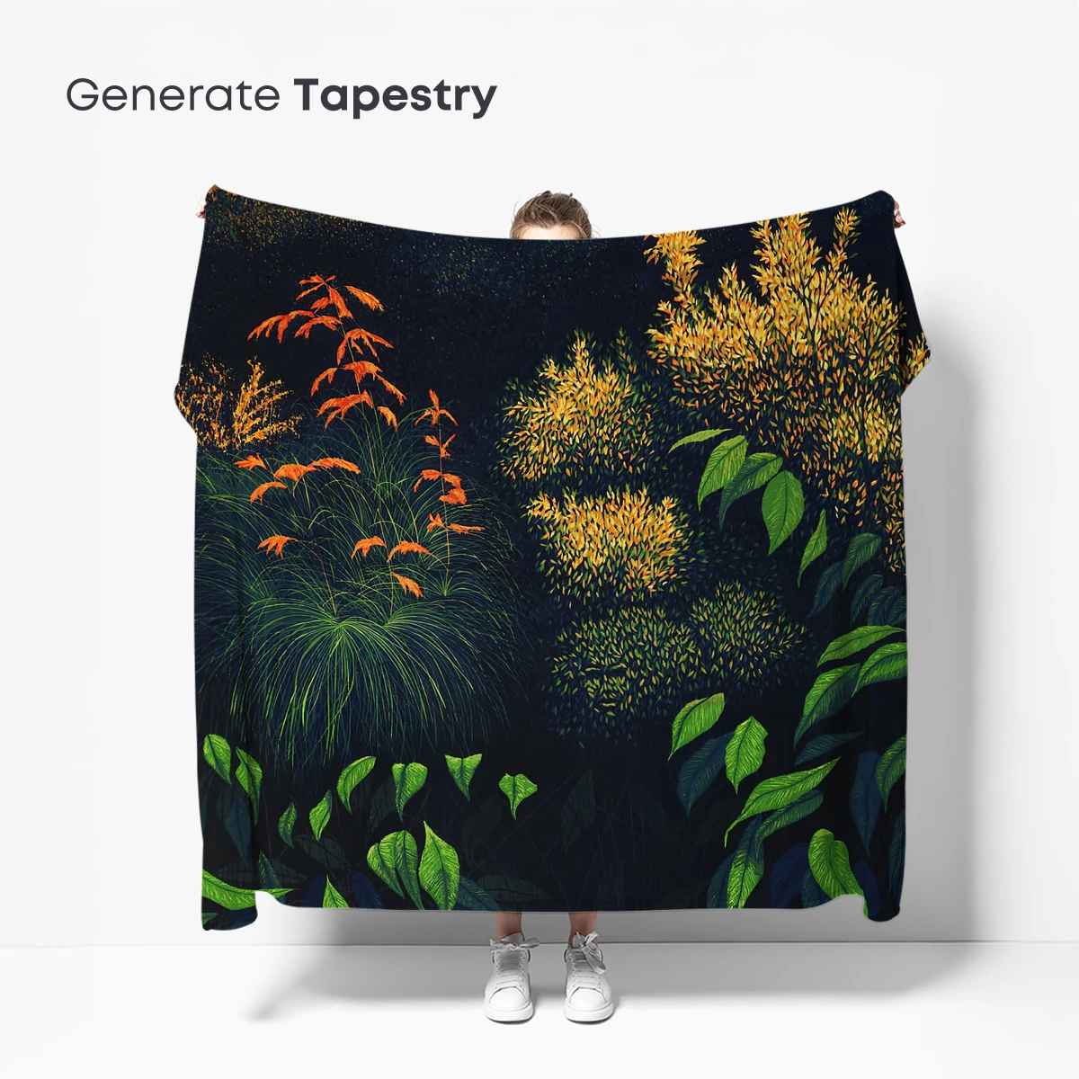 Enchanted Forest Glow: Luminous Flora in Midnight Hues - Image 5