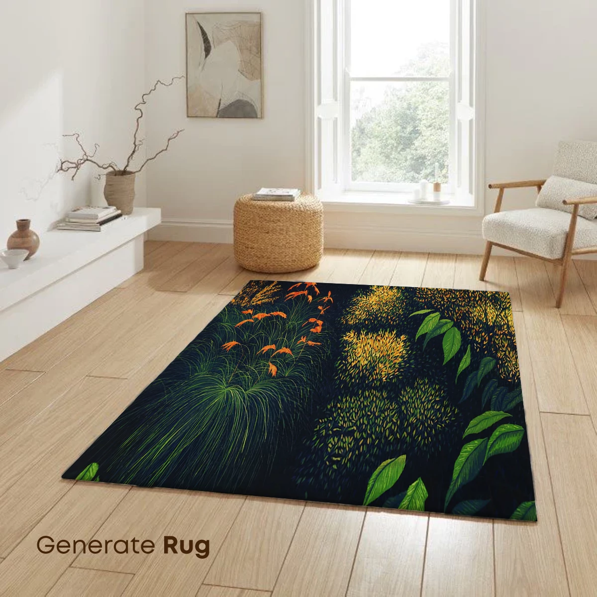 Enchanted Forest Glow: Luminous Flora in Midnight Hues - Image 6