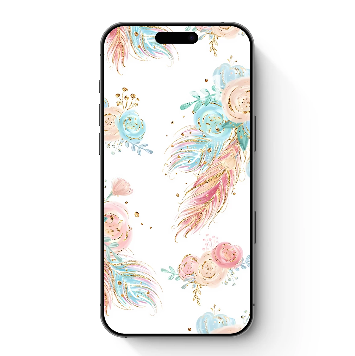 Ethereal Floral Feathers in Pastel Harmony