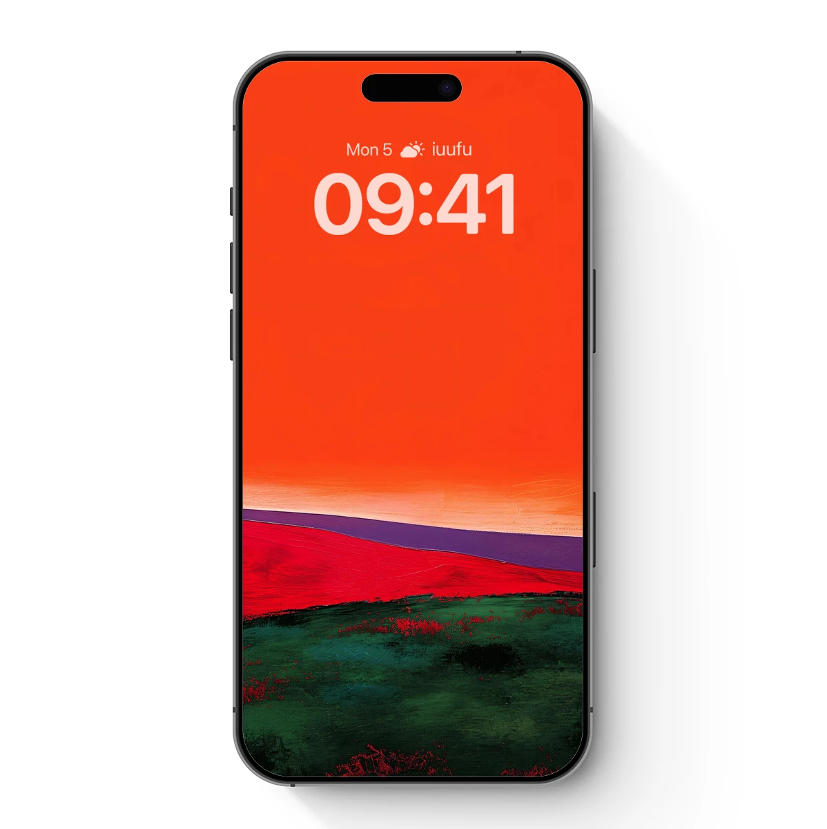 Crimson Horizon: Abstract Landscape Fusion