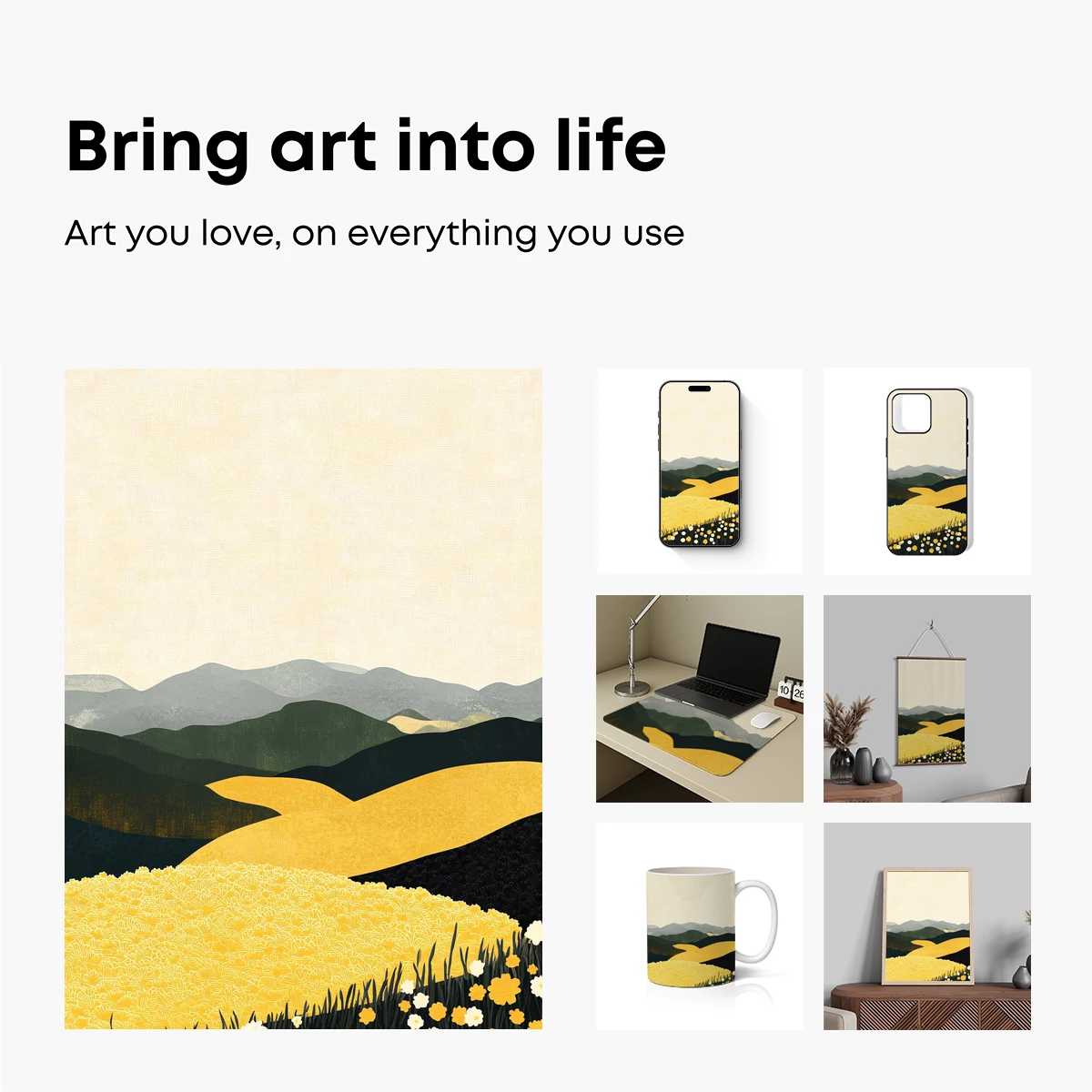 Golden Fields and Rolling Hills: A Modern Landscape Odyssey - Image 2