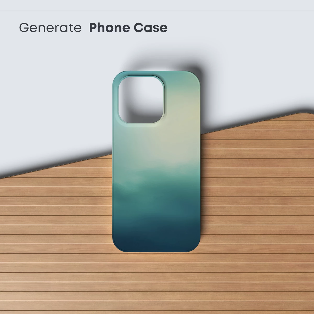 Misty Teal Horizon: A Serene Gradient Odyssey - Image 3