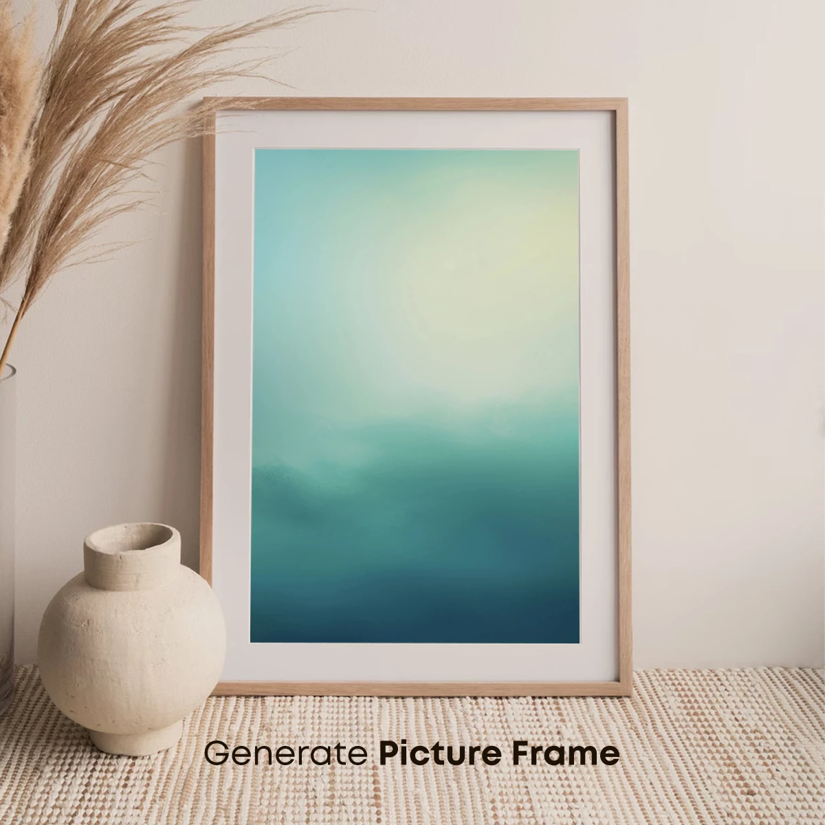 Misty Teal Horizon: A Serene Gradient Odyssey - Image 7