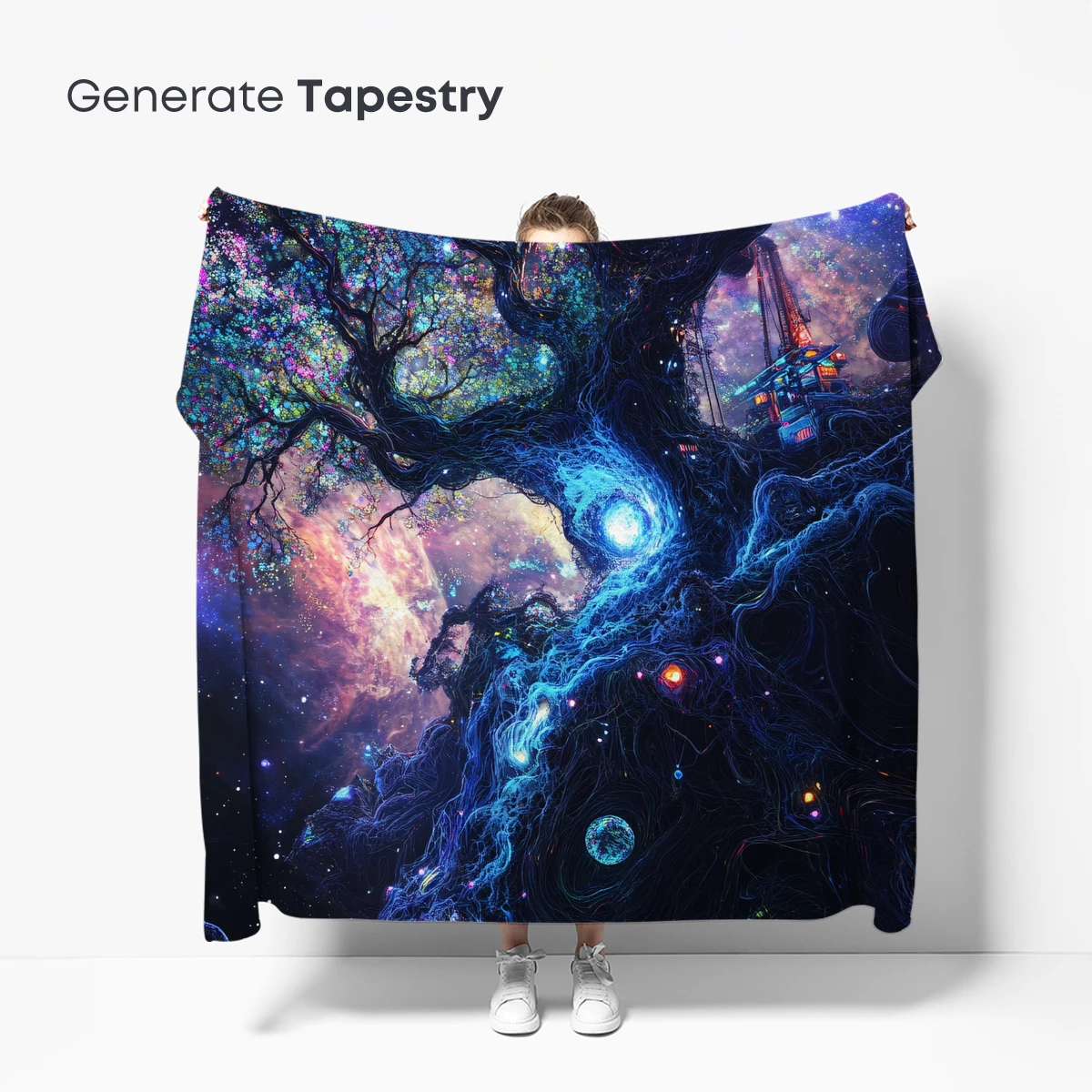 Cosmic Tree of Galaxies: Surreal Space Art - Image 5