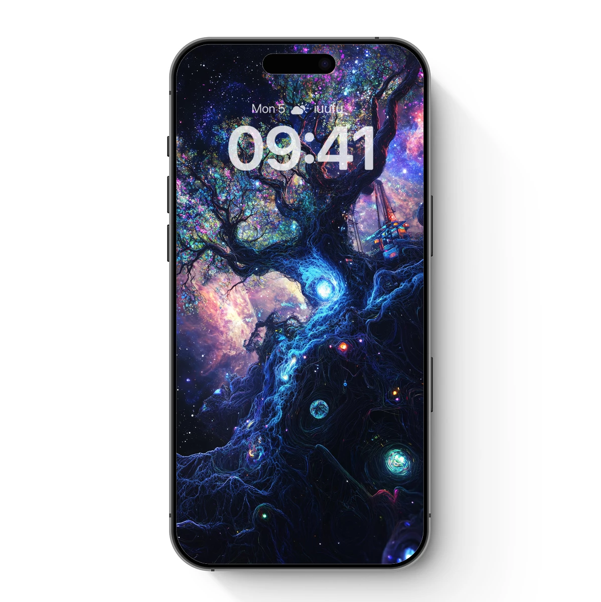 Cosmic Tree of Galaxies: Surreal Space Art