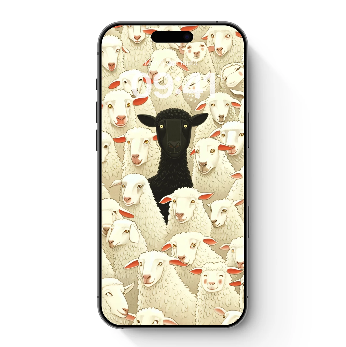 Black Sheep Among Whites: A Standout in Uniformity