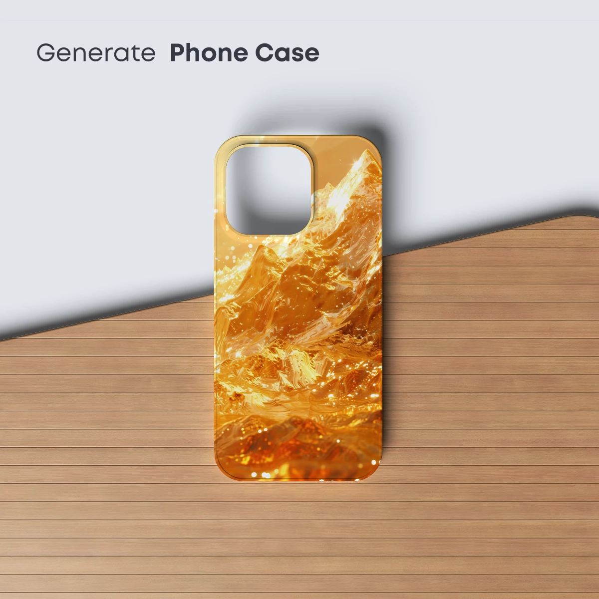 Golden Crystal Peaks: Radiant Fantasy Landscape - Image 3