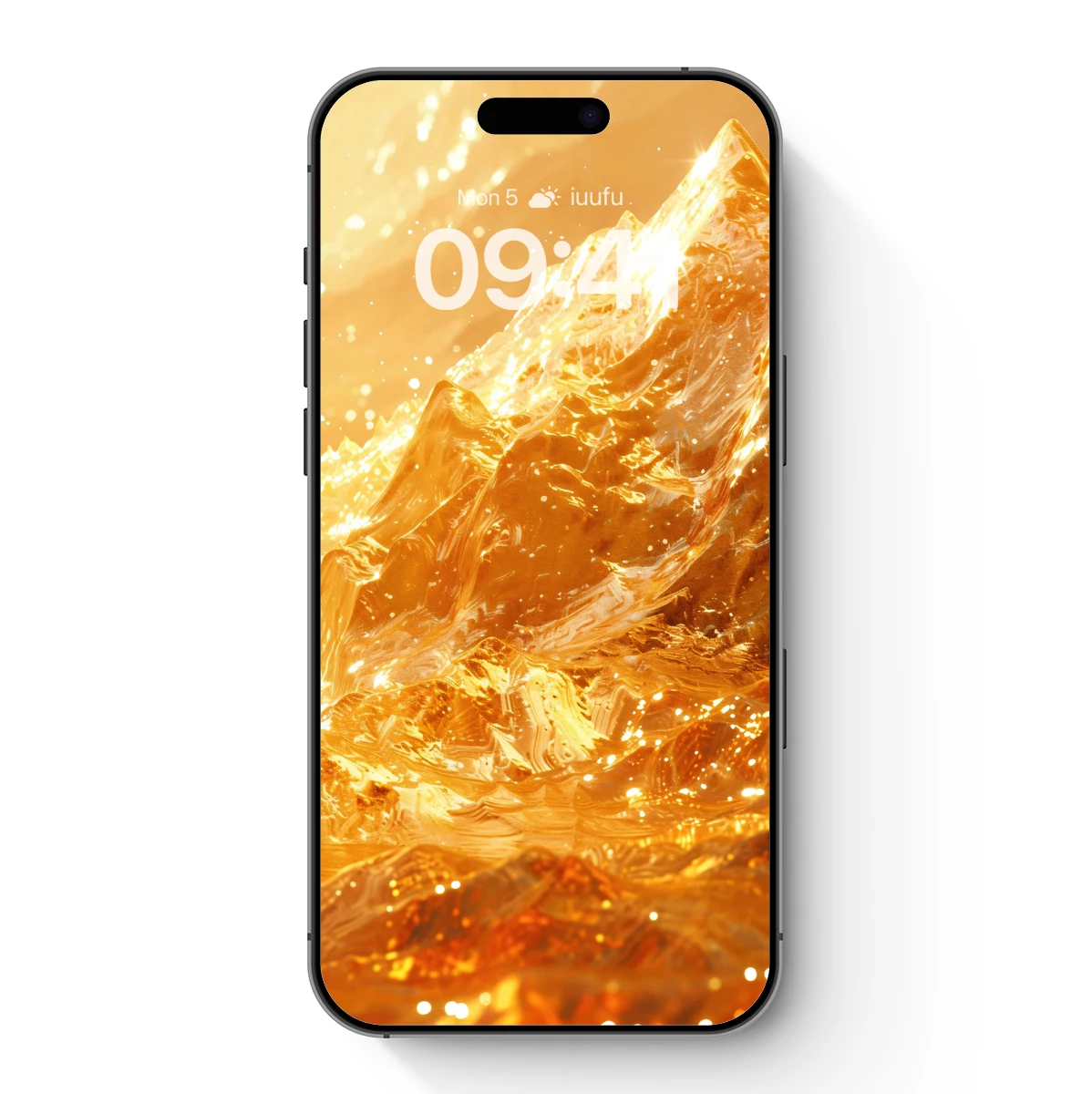 Golden Crystal Peaks: Radiant Fantasy Landscape