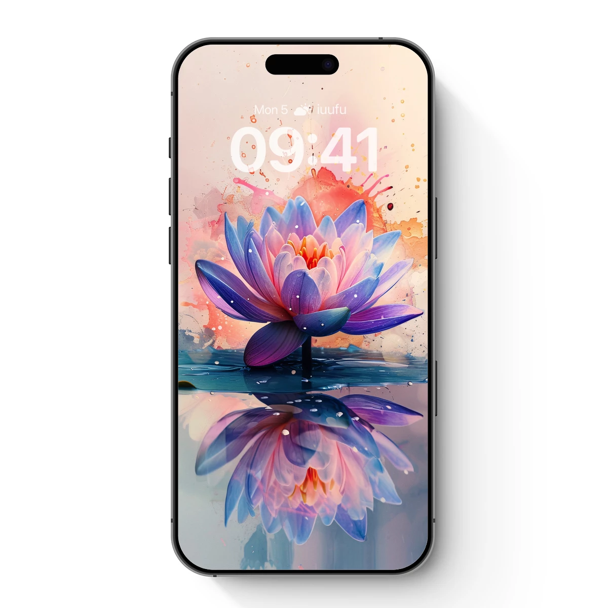 Ethereal Lotus Bloom: Watercolor Reflections