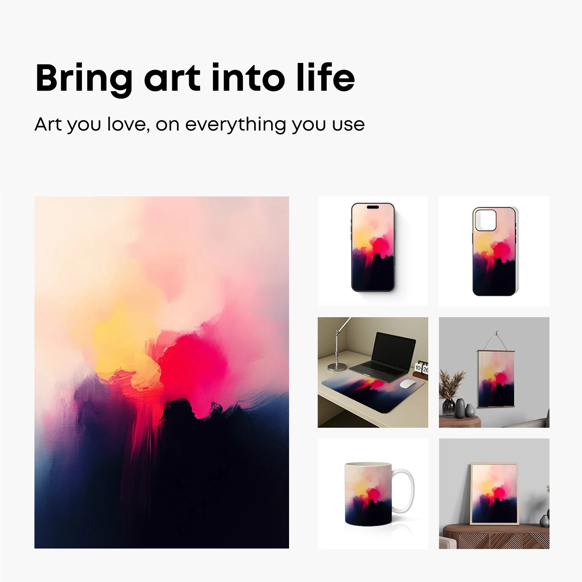 Abstract Fusion: Radiant Hues in Motion - Image 2