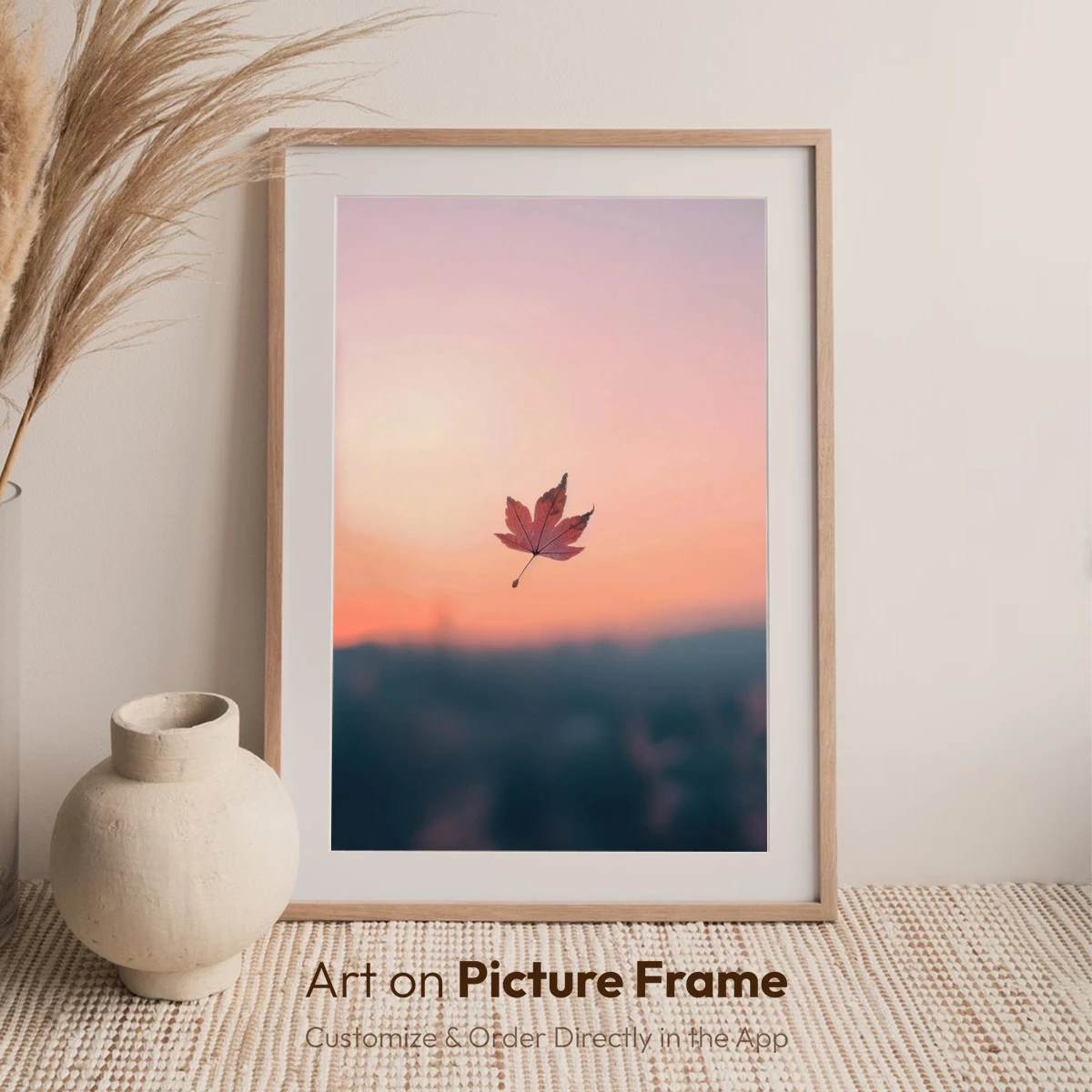 Autumn Leaf at Sunset: Serene Solitude - Image 7