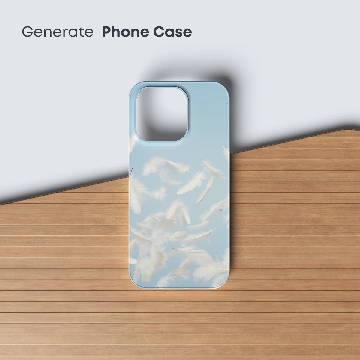 Ethereal Feather Dance in Pastel Blue Skies - Image 3