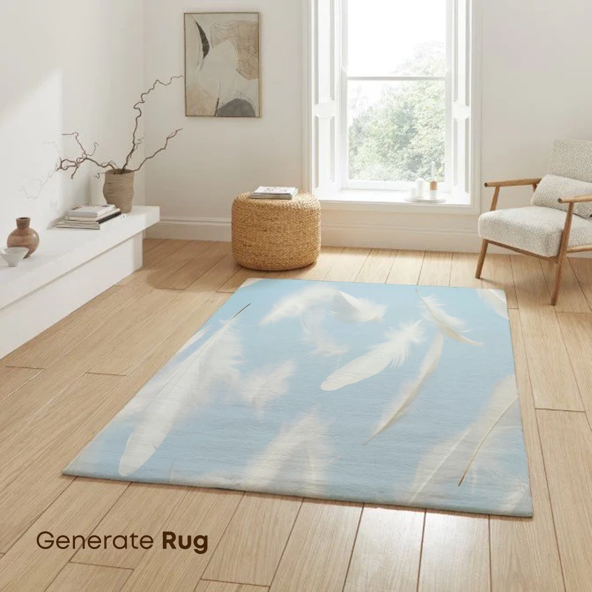 Ethereal Feather Dance in Pastel Blue Skies - Image 6