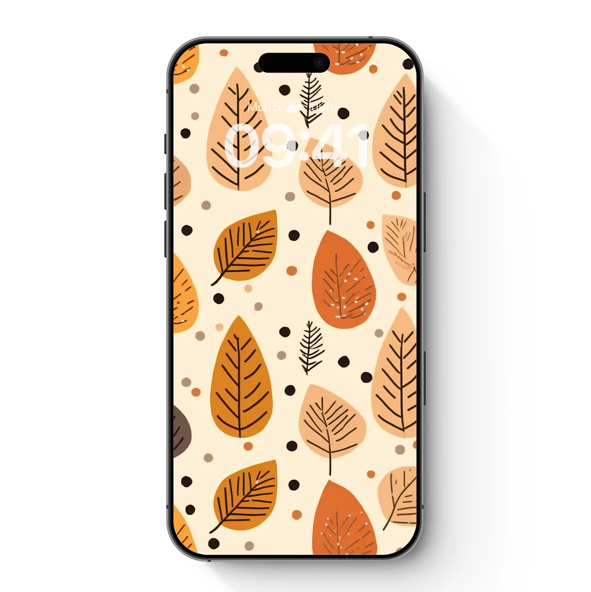 Autumn Leaf Symphony: Warm Tones and Dotted Delight