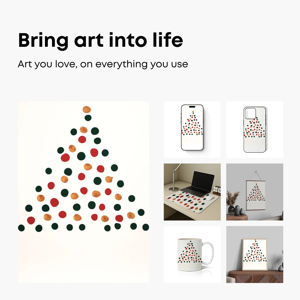 Dotwork Christmas Tree: Festive Geometry - Image 2
