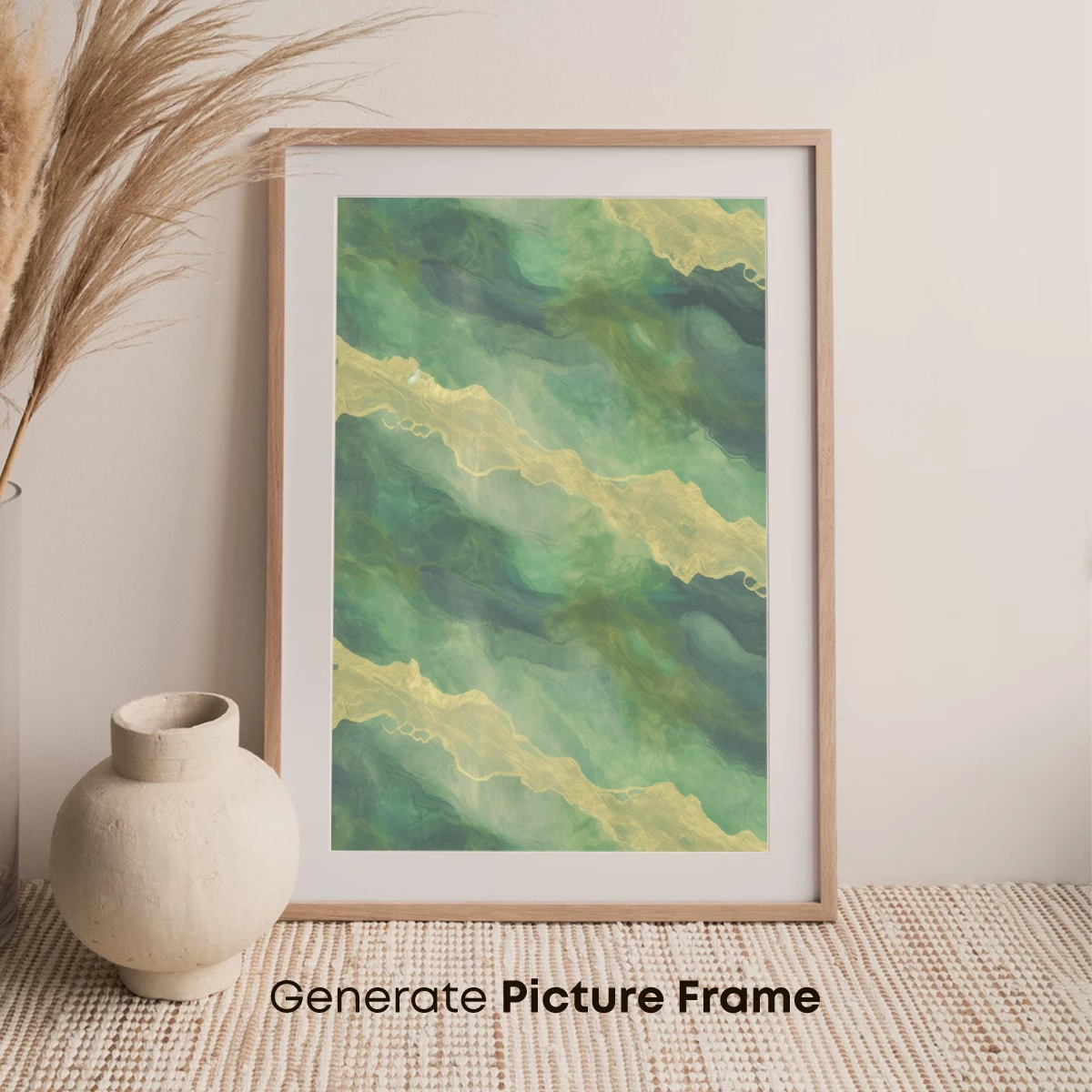 Emerald Tides: Abstract Fluid Artistry - Image 7