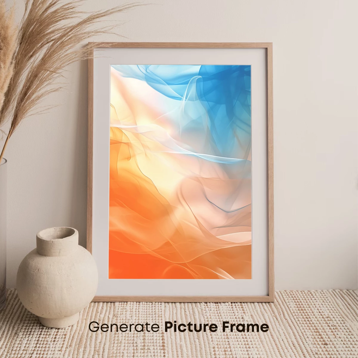 Fluid Chromatics: Dancing Waves of Orange and Blue - Image 7