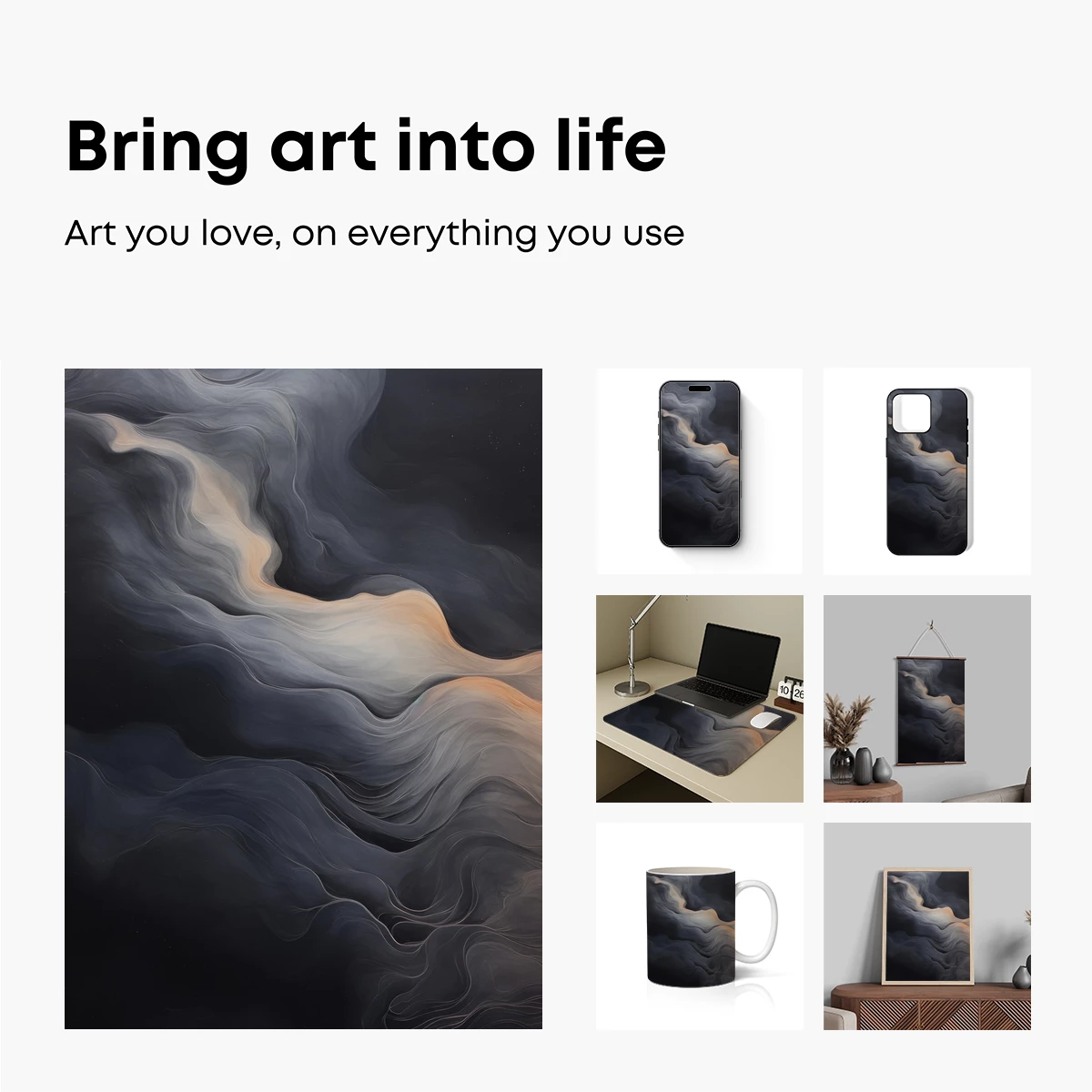 Ethereal Smoke Waves: A Dance of Light and Shadow - Image 2