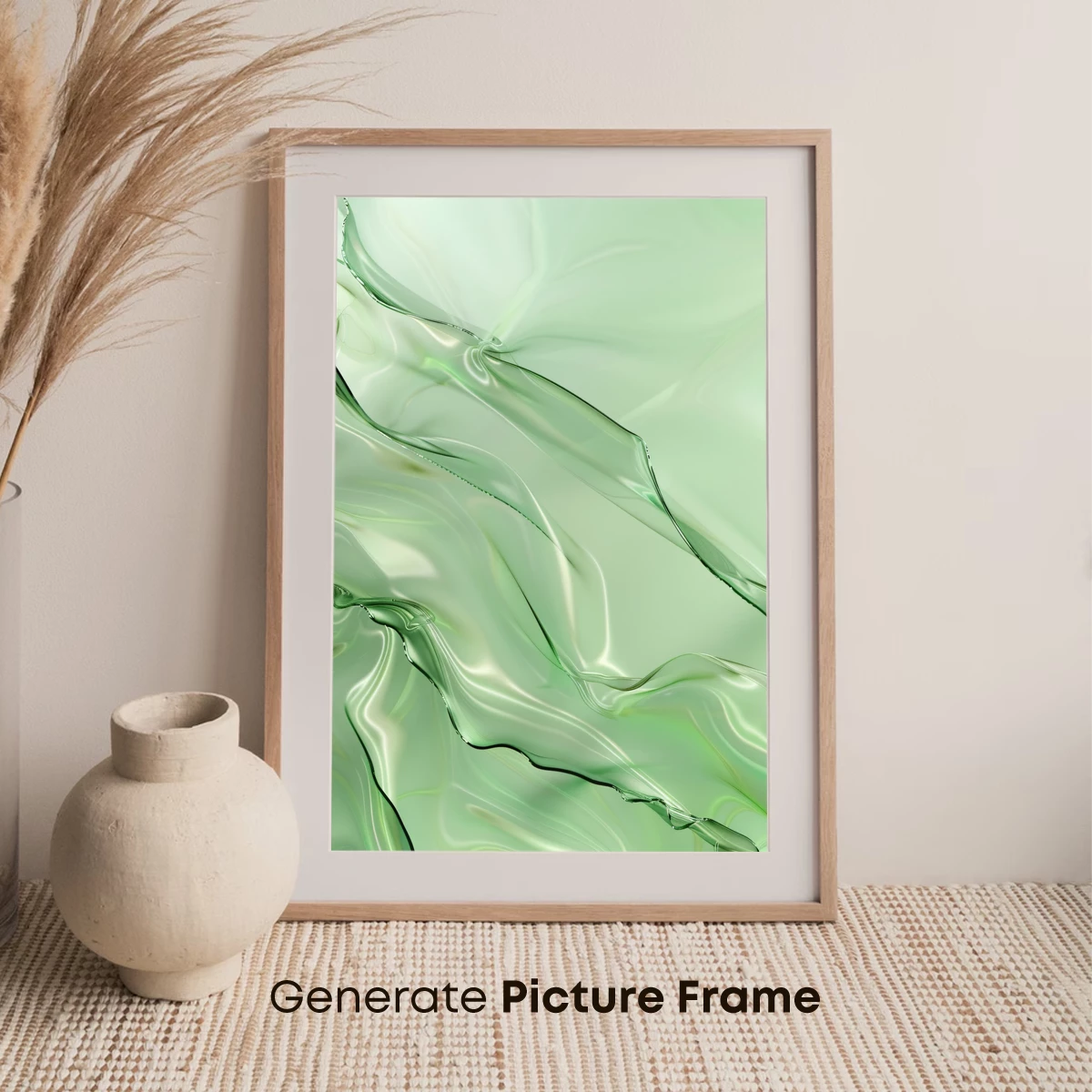 Ethereal Green Silk Waves - Image 7