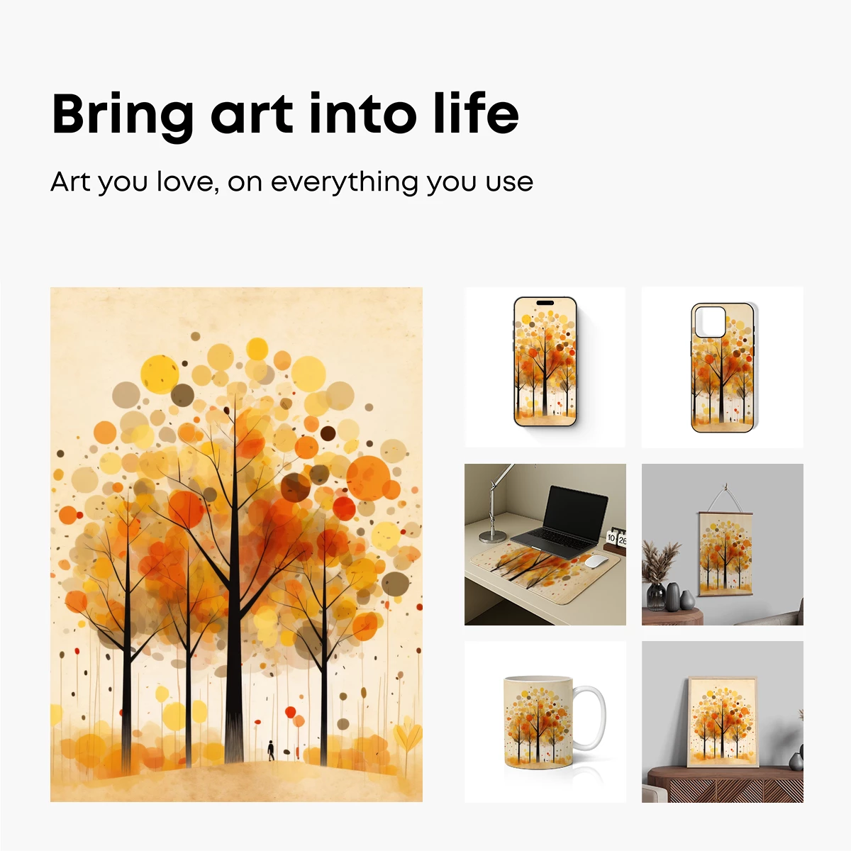 Autumnal Dots: A Forest of Colorful Circles - Image 2
