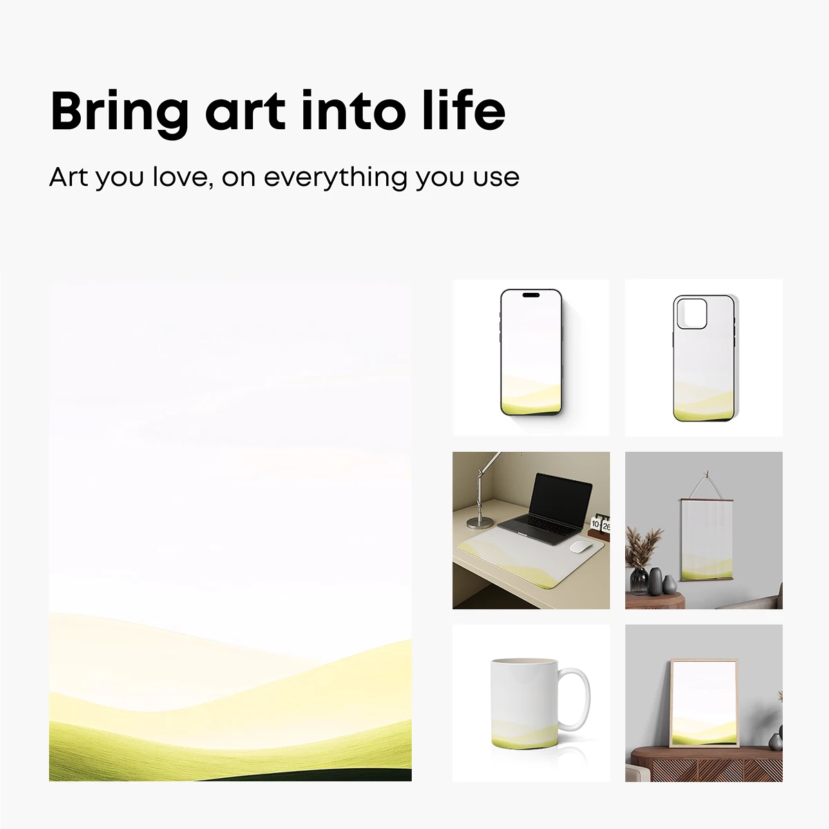 Ethereal Green Dunes: A Minimalist Landscape Symphony - Image 2