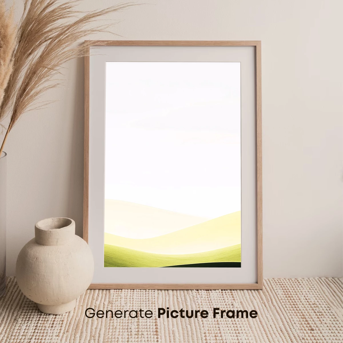 Ethereal Green Dunes: A Minimalist Landscape Symphony - Image 7