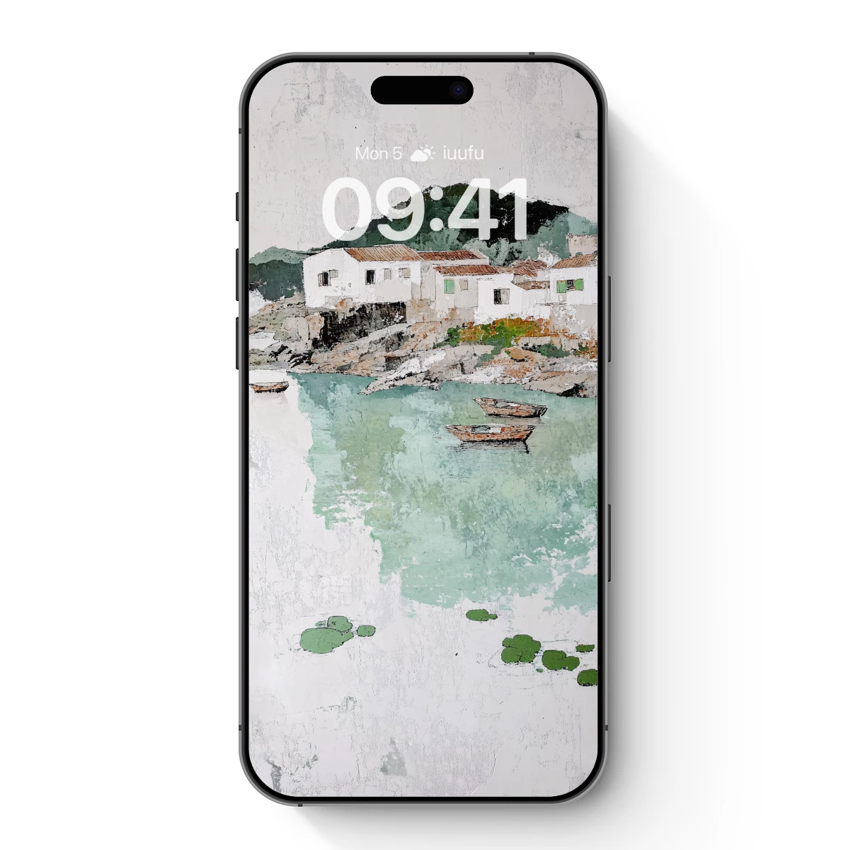 Coastal Serenity: Watercolor Village by the Sea