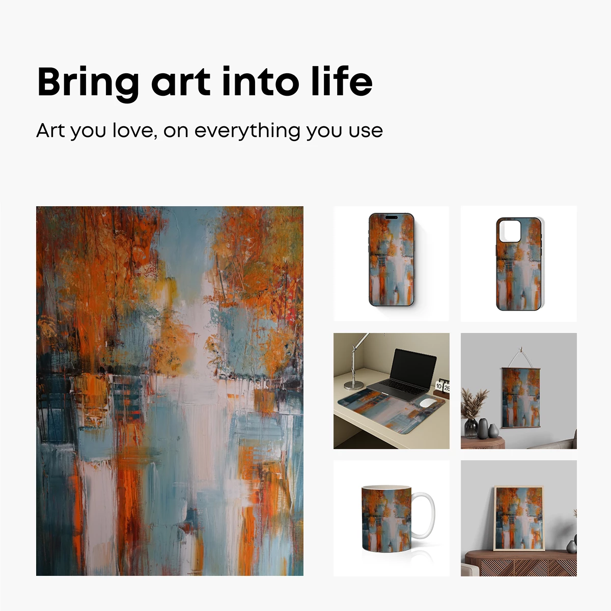 Autumn Reflections in Abstract Harmony - Image 2