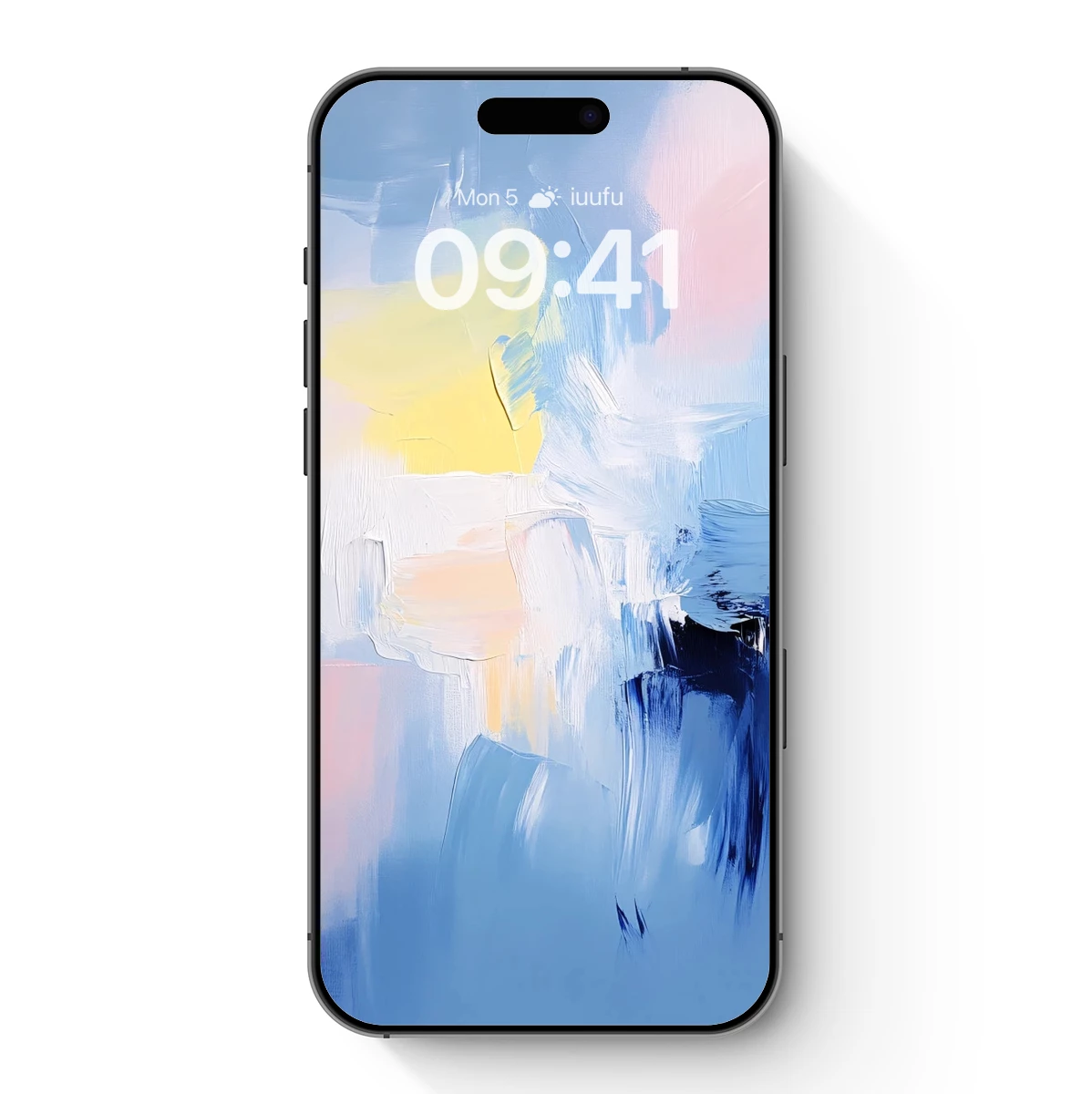 Abstract Symphony in Blue: Brushstroke Harmony