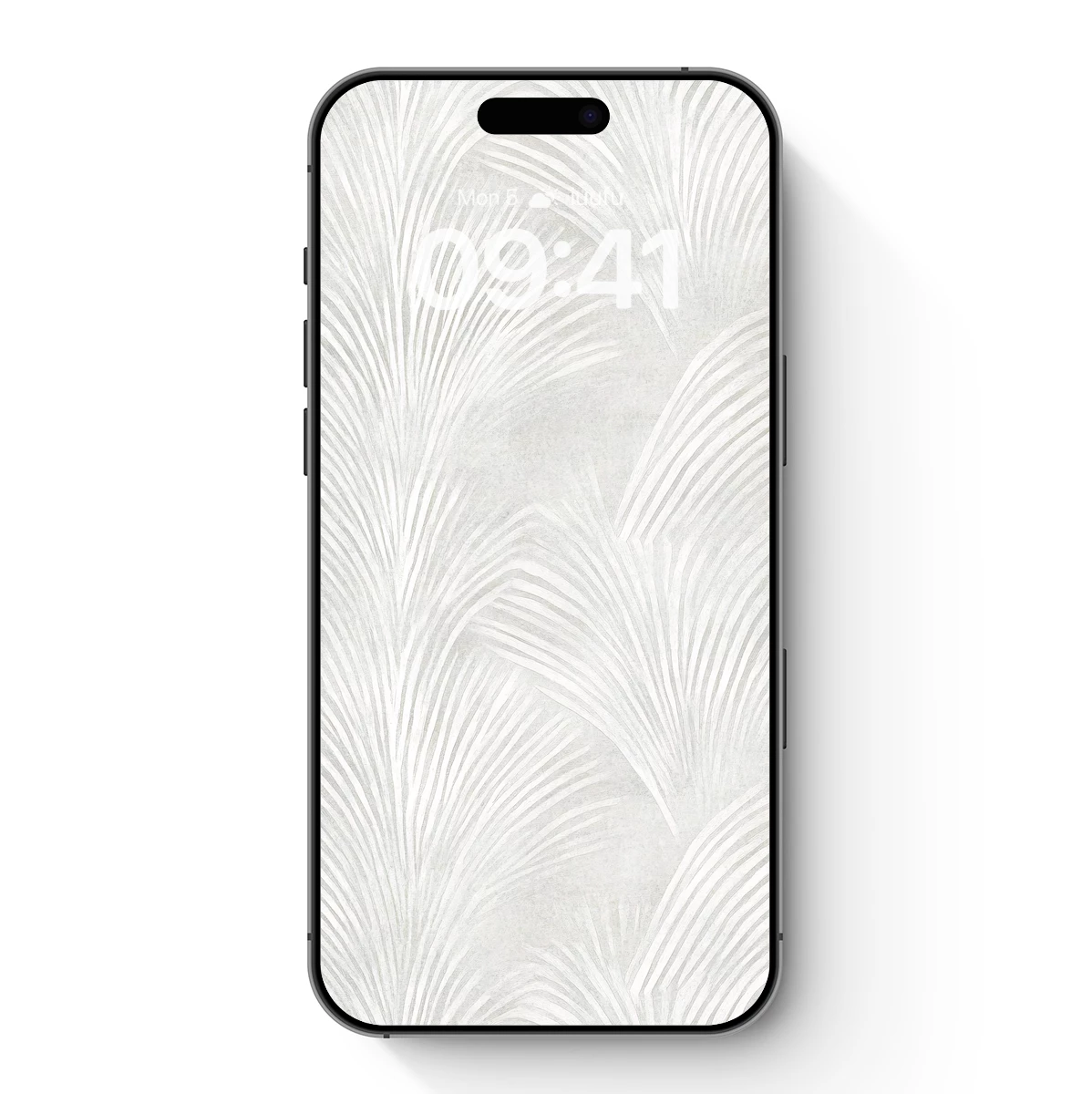 Elegant Palm Fronds in Monochrome