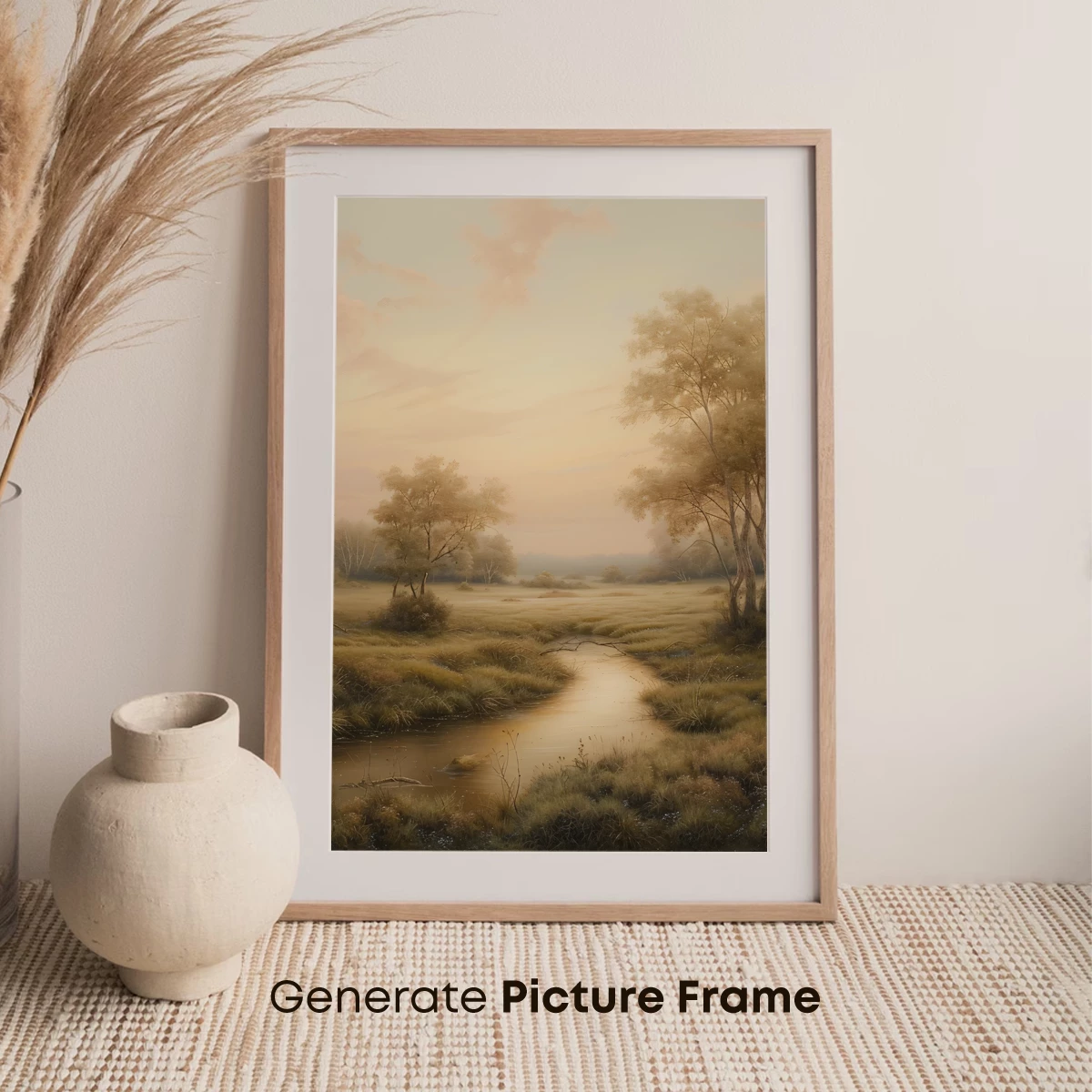 Golden Dawn Stream: Ethereal Landscape - Image 7