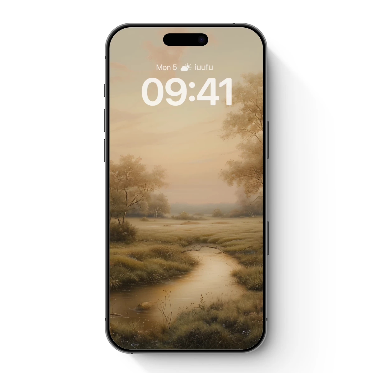 Golden Dawn Stream: Ethereal Landscape