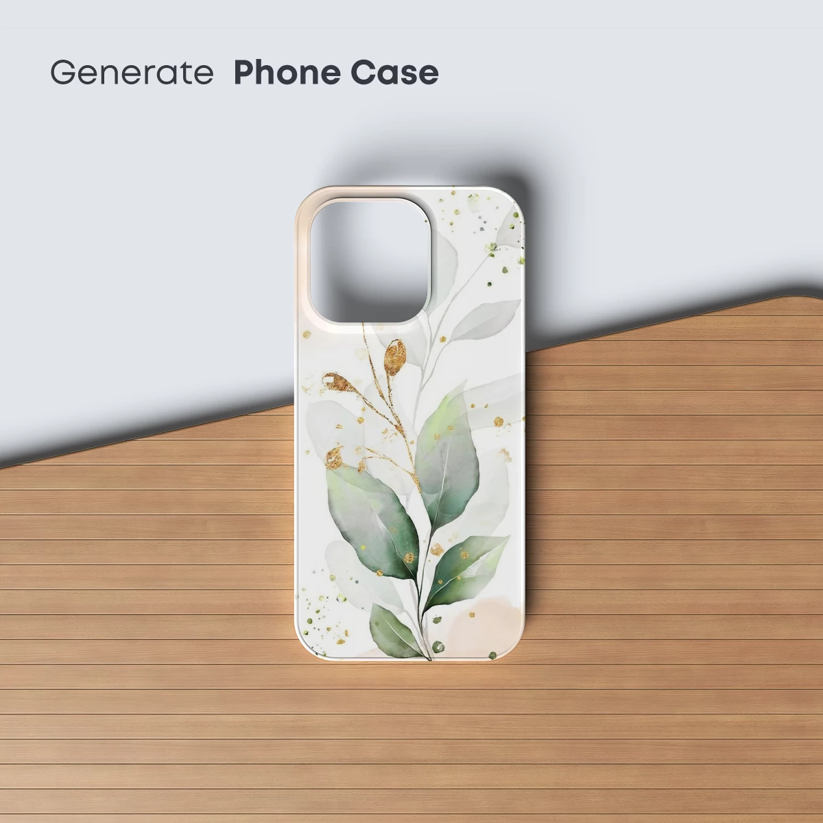 Golden Whisper: Ethereal Leaves in Watercolor Harmony - Image 3