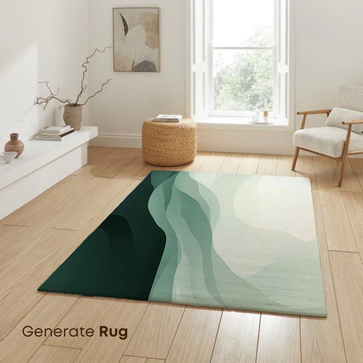 Ethereal Flow: Abstract Waves in Soft Teal - Image 6
